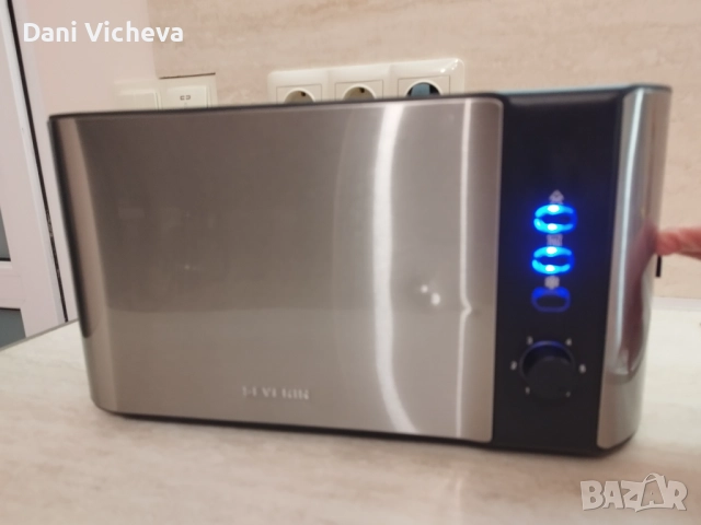 Тостер Severin AT 2590 1400W Сребрист, снимка 4 - Тостери - 52737572