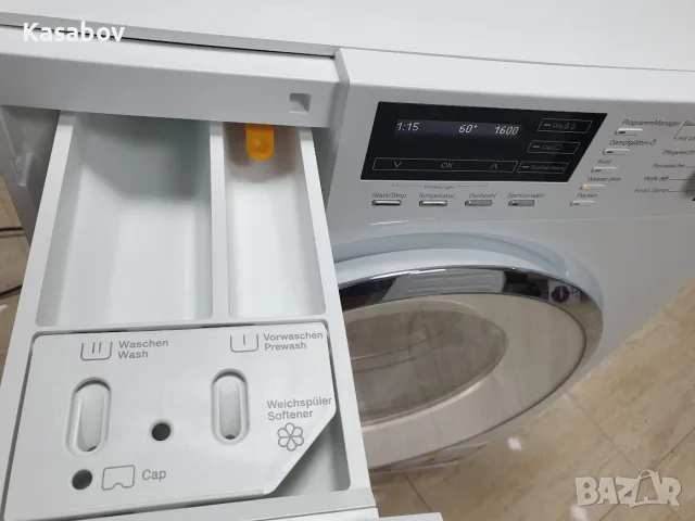 Miele Пералня - Пара - Подсветка - 1600rpm - TwinDos - PowerWash - Миеле 12м Гаранция, снимка 6 - Перални - 55908223