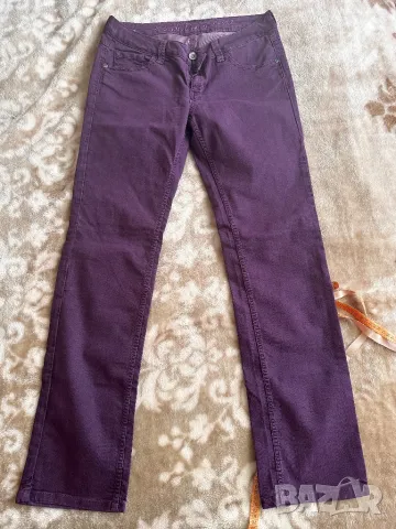 Лилави памучни дамски панталони