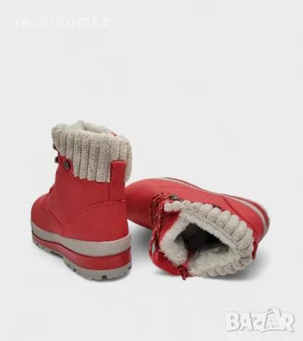 ПРОМОЦИЯ! -20% Червени дамски боти с топла вата B3118-6 Red, снимка 3 - Дамски боти - 47951360