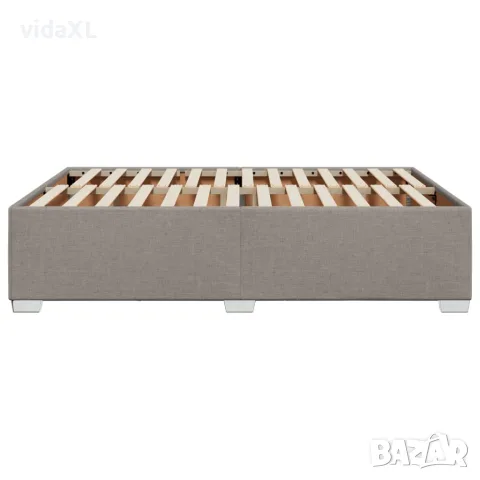 vidaXL Рамка за легло без матрак, таупе, 140x200 см плат, снимка 5 - Спални и легла - 56146957
