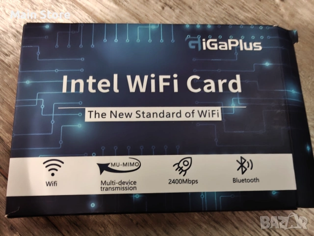 GiGaPlus Intel BE200 WiFi 7 Bluetooth безжична мрежова карта, снимка 2 - Мрежови адаптери - 54322443