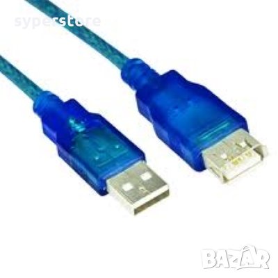 Кабел USB2.0 Мъжко към Женско 5m Удължител 2.0V Син VCom SS001290 Cable USB - USB M/F