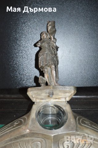  старина мастилница посребрена стил СЕЦЕСИОН, снимка 2 - Антикварни и старинни предмети - 44497056