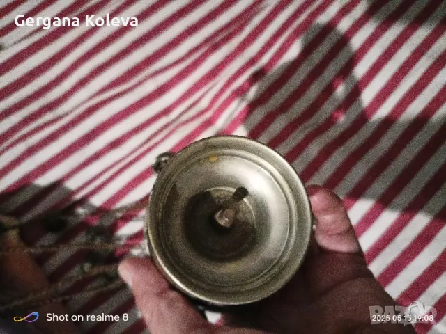 старинно медно кандило, снимка 3 - Антикварни и старинни предмети - 50304406