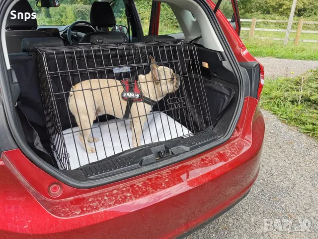 Сгъваема клетка за кучета с метална табла и постелка за кучета 60х40х51, снимка 7 - За кучета - 48512824