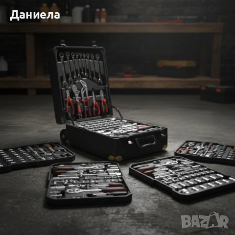 Куфар с инструменти– 599 части, професионален алуминиев тролей комплект, снимка 4 - Куфари с инструменти - 53108746