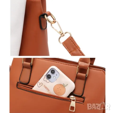 Дамска чанта с висящо портмоне, снимка 6 - Чанти - 47938598