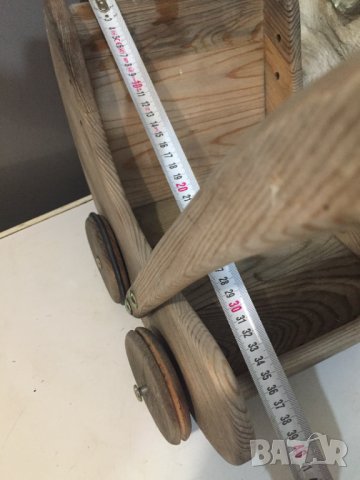 стара дървена количка, снимка 2 - Антикварни и старинни предмети - 42821872