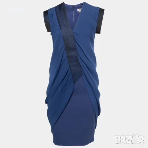 Sportmax Max Mara синя рокля коприна, снимка 1