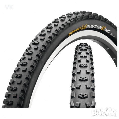 Нови CONTINENTAL Mountain King ProTec Black Chili 26х2.4", снимка 2 - Части за велосипеди - 29012265