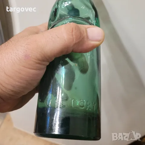 уникално стъклено шише с топче, снимка 3 - Антикварни и старинни предмети - 47295332