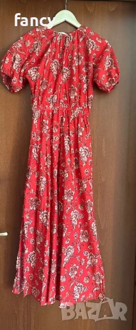 Дълга червена лятна рокля, снимка 5 - Рокли - 51368783