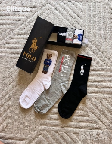 унисекс цветни дълги чорапи в кутия ,6 чифта polo