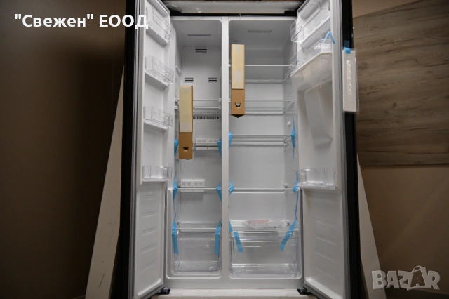 Голям черен хладилник PKM SBS400EBIXWDAZ No Frost и диспенсър, снимка 7 - Хладилници - 53324902