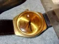 RUHLA ANTIMAGNETIC MADE in GDR Стар ПОЗЛАТЕН НЕМСКИ ЧАСОВНИК РУХЛА РАБОТИ КАИШКА Естеств. КОЖА 48690, снимка 5