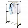 Двойна стойка за дрехи на колела - лесно преместване и повече място за дрехи, снимка 11