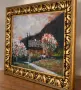 Стара алпийска картина „Aus dem Prättigau“ – маслени бои, Швейцария, 60 × 45 см, снимка 2