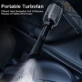 Мощен ръчен въздушен турбо вентилатор, USB презареждане, прахосмукачка за дома, кола, сняг, компютър, снимка 7