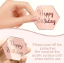 Акрилни огледални топери "Happy birthday" сърце шестоъгълници кръг декорация на торта мъфини , снимка 5