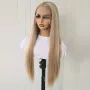 Елегантна права руса перука с дантела 13x4 лейс фронт LACE FRONT, снимка 6