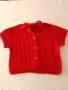Червена Ръчно плетена  Детска, бебешка жилетка  ,изплетено на качествена прежда , снимка 1