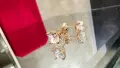 CARTIER C de Cartier Rose Gold Stud Diamond Дамски Обеци, снимка 5
