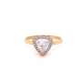 Златен дамски пръстен 2,08гр. размер:56 14кр. проба:585 модел:21986-5, снимка 1 - Пръстени - 44764688