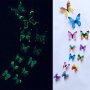 12 бр. Светещи пеперуди 3D , луминисцентни флуоресцентни пеперуди Комплект подарък за бебе дете, снимка 1