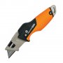 Нож Fiskars макетен метален с трапецовидно прибиращо се острие 160х42 мм, CarbonMax, снимка 1 - Други инструменти - 33967231