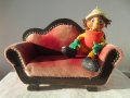 диван седалка за кукли играчка антика мека мебел, снимка 1 - Колекции - 28940585