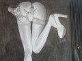 Уникална рисувана картина Еротика , снимка 3