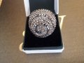 Уникален огромен сребърен пръстен със Сваровски кристали , снимка 2