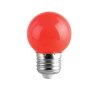 Лампа сфера мини, червена, LED, клас F, цокъл E27, 220V, 1W, снимка 1 - Крушки - 42341617