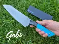 Нож с фиксирано острие Microtech Santoku 3100B/3200B ,Bohler M390 фултанг, снимка 13