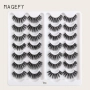 Комплект от 14 чифта 3D изкуствени мигли, снимка 4