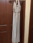 Официална дълга рокля в цвят бежаво шампанско Fabrizia ITALY, снимка 3