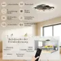 Таванен вентилатор HOMCOM със светлина и дистанционно управление, снимка 3