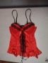 Livco Corsettl S Червен сатенен корсет , снимка 4