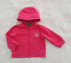 Детско дънково яке с подплата суичър 2в1 размер 9-12 месеца, снимка 3