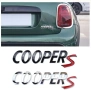 Cooper S Емблема за Mini Cooper – Черен Гланц / Сребрист Badge за Багажник R55 R56 F56 F60, снимка 1