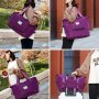 Сгъваема чанта, мини портфейл, пътническа чанта, за спорт, път или пазар, патладжан- тъмно лила, снимка 2
