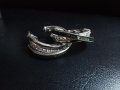 "Emporio Armani "оригинал масивни сребърни обеци с циркони , снимка 9