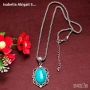Комплект обици, колие и гривна с тюркоази, снимка 12
