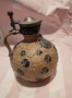 Колекционерска кана Bartmann jug 1558 от керамика с метален капак., снимка 2