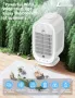 Преносим климатик, мини климатик, 4-в-1 изпарителен въздушен охладител, преносим на батерия!!!, снимка 5