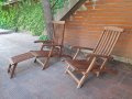 Teak Steamer Chair, стол,тиково дърво , сгъваем, шезлонг , снимка 1 - Градински мебели, декорация  - 42293324