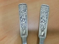 стари посребрени прибори за хранене вилица и лъжица , снимка 3