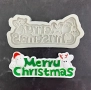 2 броя Merry Christmas еленче елха дядо Коледа Силиконов молд за гипс смола фондан , снимка 3