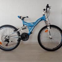 Продавам колела внос от Германия юношески мтв велосипед FC INTERBIKE 24 цола преден и заден амортись, снимка 1 - Велосипеди - 31933142